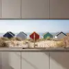 Strand - Huisjes - Kleurrijk - Duinen keuken achterwand 2 middel zz_3dshopping