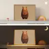 Beer - Minimalistisch - Bruin Light Box met batterij (Wandlamp kind) middel -sfeer3_kind