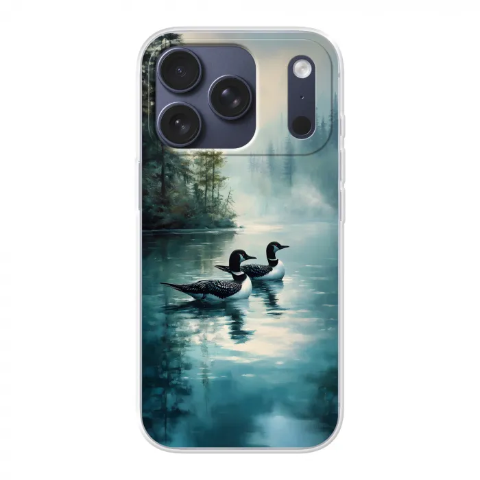 Bos - Water - Eenden - Mistig Telefoonhoesje iPhone 17 Pro klein -3d