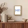 Vis - Minimalistisch - Blauw - Lijn Light Box met kabel (Tafellamp) klein -sfeer2