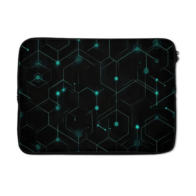 Laptophoes Gaming - Netwerk - Blauw - Punten - Patroon