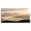 Bergen - Mist - Zonnestralen Muismat XXL klein -3d_leeg