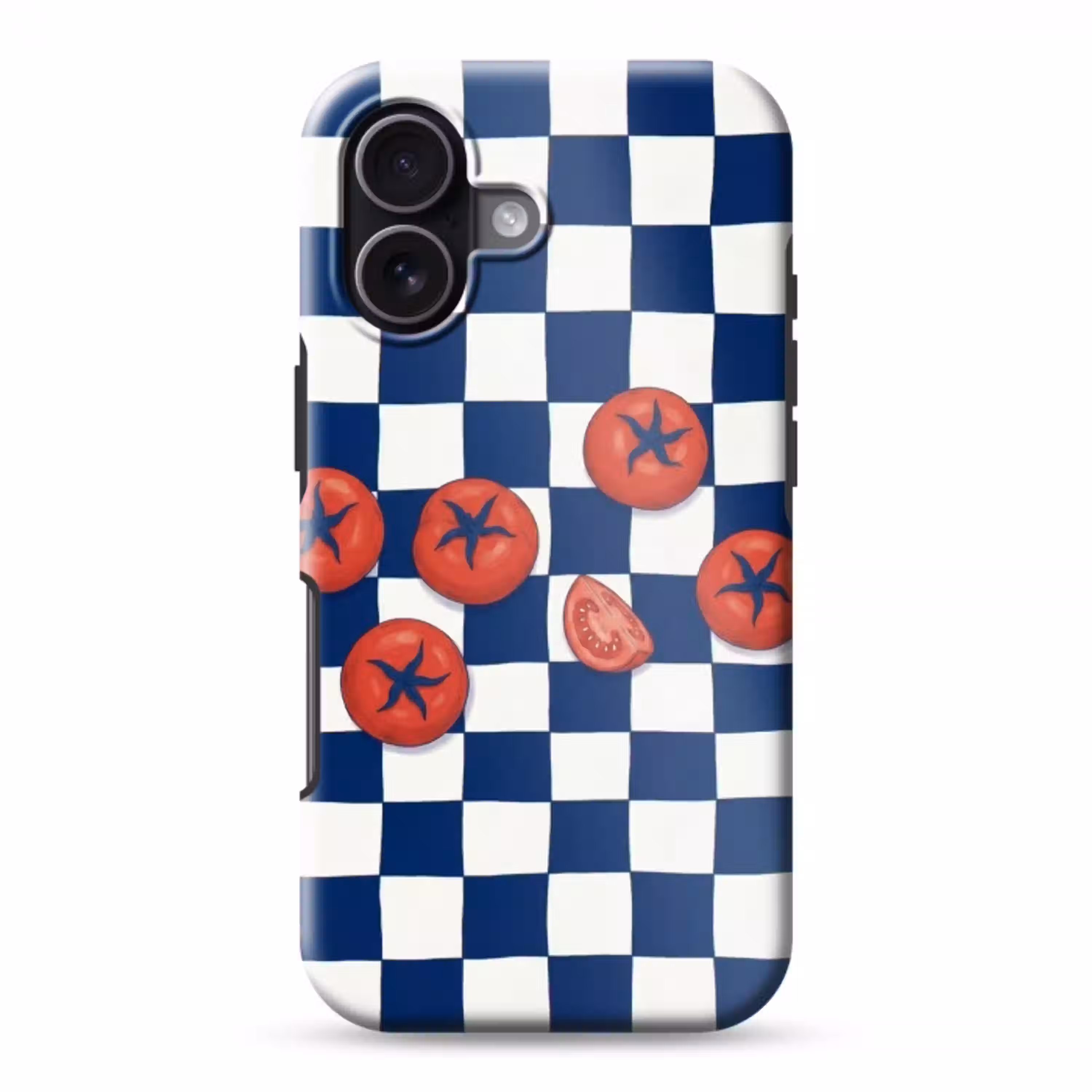 Eten - Tomaten - Keuken - Illustratie - Rood-Blauw Toughcase MagSafe Apple iPhone 17 klein -3d