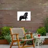 Fries - Hengst - Modern Tuinposter op houten frame 2 cm dik klein -sfeer3