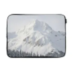 Berg - Sneeuw - Winter - Natuur - Wit laptophoes neopreen klein -3d