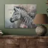 Zebra - Wilde dieren - Vlinder - Bloemen PET vilt klein -sfeer2