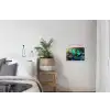 Veren - Pauwveren - Pauw textielposter latten blank klein -woonkamer