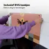 Illustratie - Vogel - Vlakken - Kleurrijk Inductie beschemer met haakjes klein -ky-ophangen-nl
