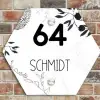 Botanisch - Modern Naambord Hexagon klein -sfeer2