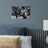 Springen - Paard - Zwart - Wit poster papier klein -sfeer2