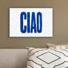 Ciao - Stippen - Roze - Wit canvas 2cm klein -sfeer3