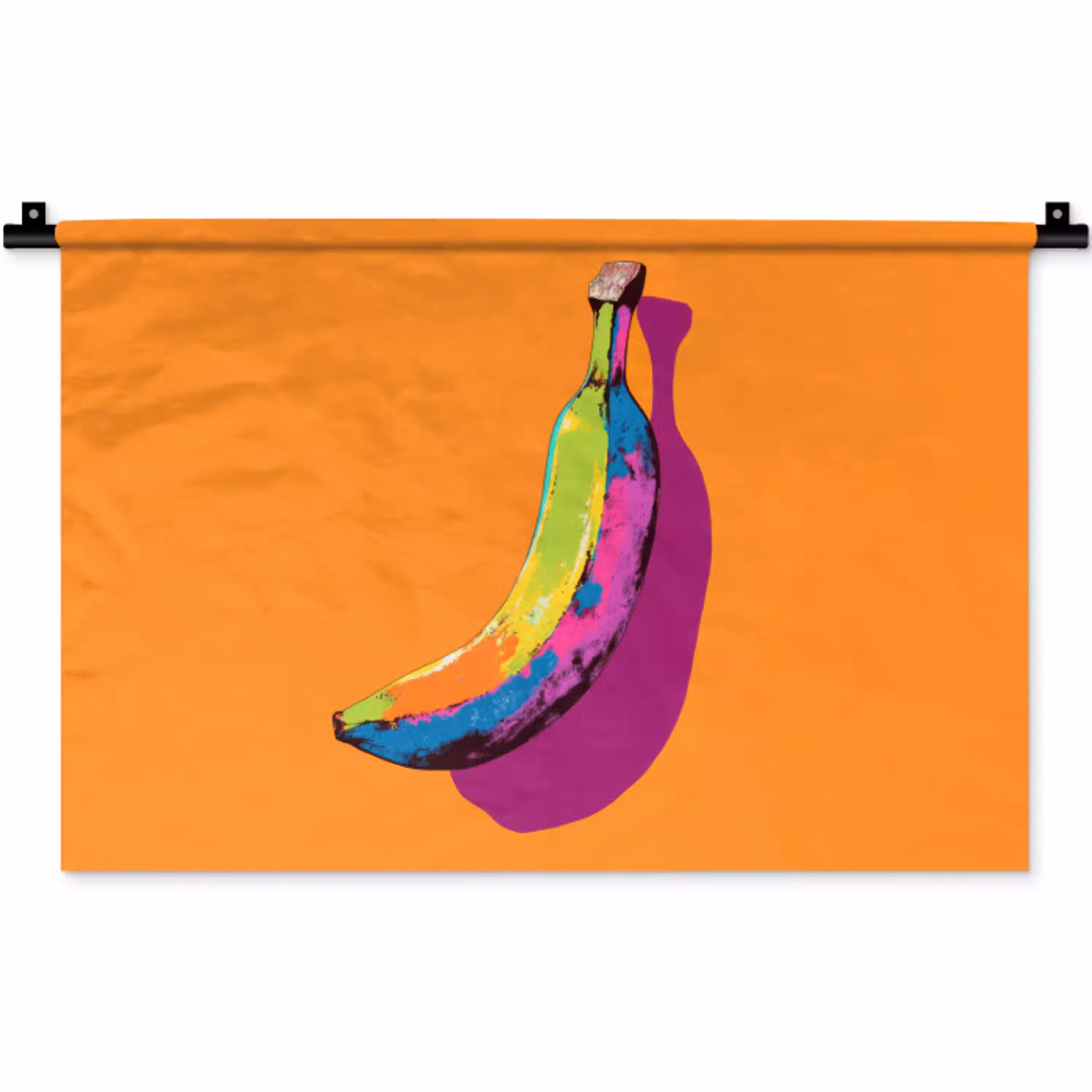 Felle kleuren - Banaan - popart Wandkleed katoen klein -zz3d
