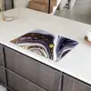 Marmer - Paars - Luxe - Marmerlook - Glitter Inductie beschermer vinyl 3mm klein -sfeer8