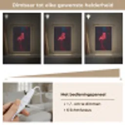 Flamingo - Roze - Neon - Licht Light Box met kabel (Tafellamp) klein -USP_dimbaarNL