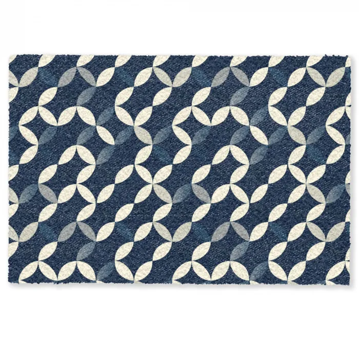 Abstract - Patroon - Blauw Deurmat klein 898 -zkaufland3d