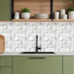 Marmer -  Tegels - Grijs - Wit keuken achterwand 2 middel 871 -sfeer3