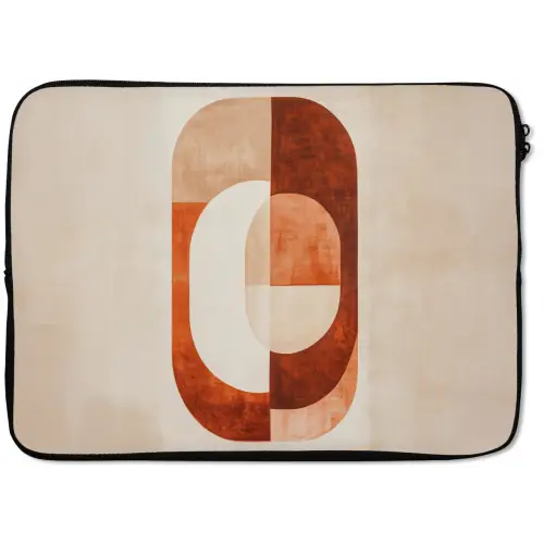 Illustratie - Abstract - Vormen - Rood laptophoes neopreen klein -zkaufland3dotto