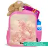Eenhoorn - Wolken - Roze Kinderrugzak - Roze middel -inhoud_NL