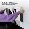 Buldog - Zwart - Abstract - Vlakken Inductie beschemer met haakjes middel -ky-ophangen-nl