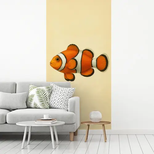Vis - Oranje - Strepen fotobehang vinyl groot -woonkamer