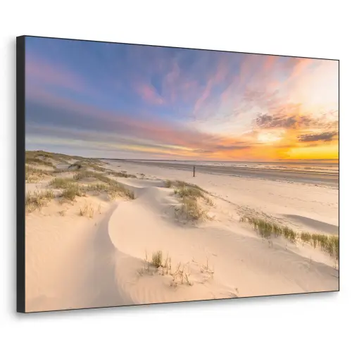 Duinen - Strand - Zonsondergang - Natuur - Zomer Textielframe - compleet frame klein -3d