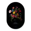 Bloemen - Vrolijk - Vaas Wandcirkel Ovaal Glas middel -3d