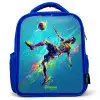 Neon - Voetbal - Schop - Kleurrijk Kinderrugzak - Blauw middel -3d