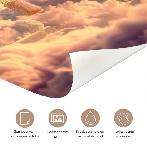 Luchtballon - Dromen - Wolken - Lucht deurposter klein -closeup_NL