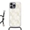 Subtiel - Structuur - Beige Hoesje iPhone 16 Pro Max met koord klein 804 -3d