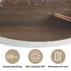 Wereldkaart - Poedersuiker - Hout Akoestische PET Vilt - Rond klein -closeup_NL