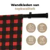 Geruit - Rood - Tekst - Christmas Wandkleed katoen klein -sfeer2