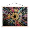Explosie - Goud - Kleurrijk - Abstract textielposter latten blank klein -3d