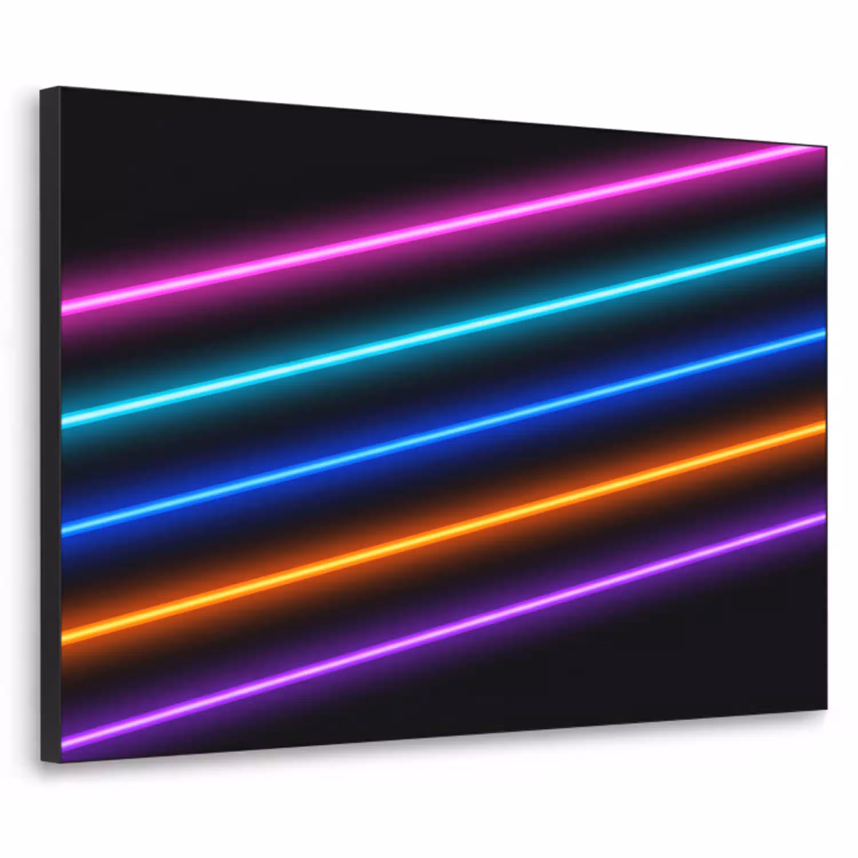 Esthetiek - Retro - Neon Textielframe zwart klein -3d