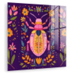 Kever - Felgekleurd - Bloemen - Bladeren plexiglas 5mm klein -zzzproduct_nieuw