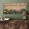 Bloemen - Bakstenen - Kleurrijk PET vilt middel -sfeer2