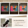 Monstertruck - Abstract - Verfspatten - Kleurrijk Light Box met batterij (Wandlamp kind) middel -USP_dimbaarNL