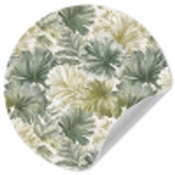 Bladeren - Botanisch - Groen Wandcirkel behangsticker klein 186 -3d