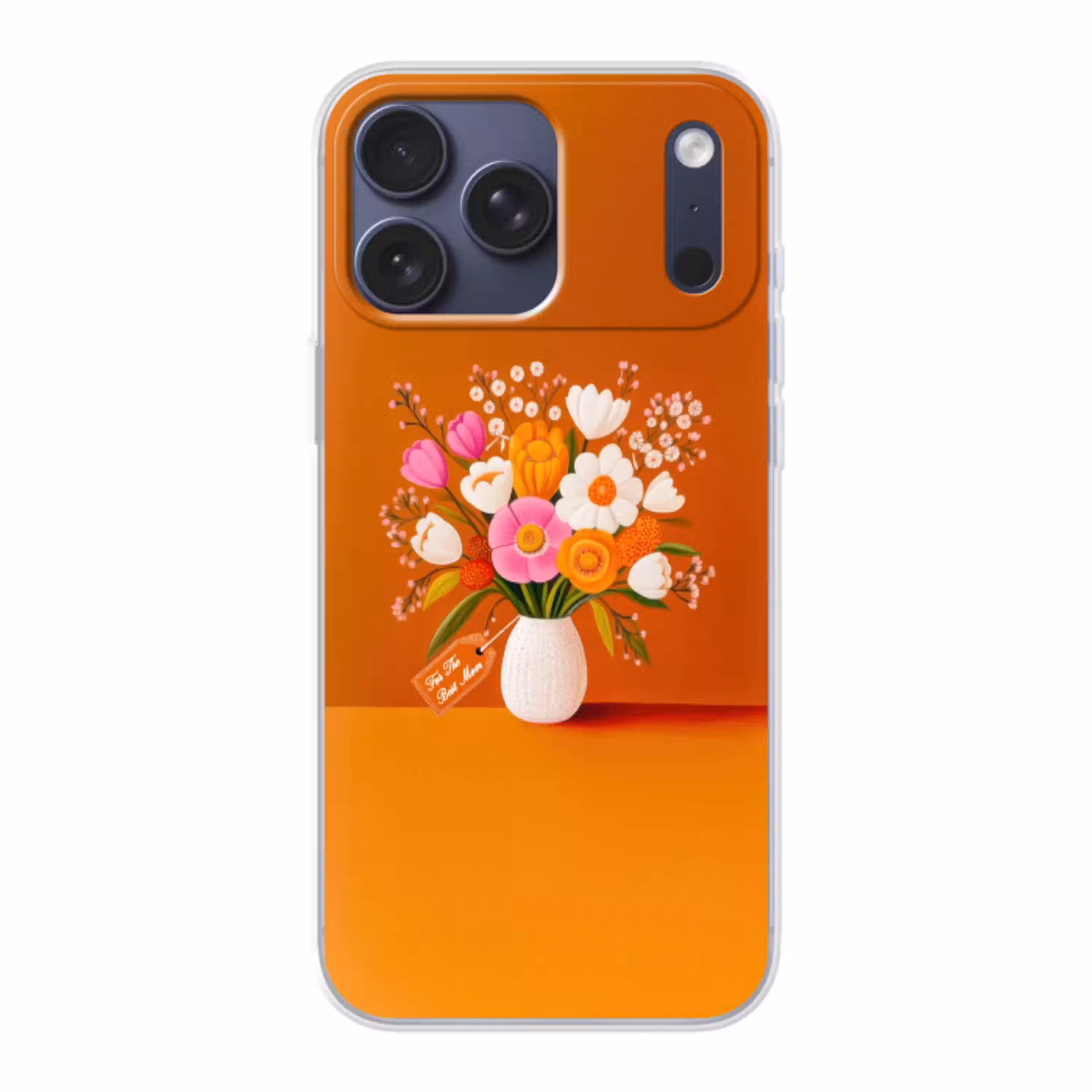 Vaas - Bloemen - Oranje Telefoonhoesje iPhone 17 Pro Max klein -3d