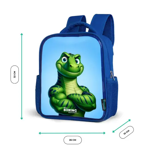 Spierbundelsaurus Kinderrugzak - Blauw middel -productfoto_formaten