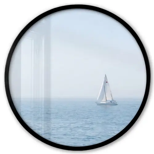 Horizon - Zeilboot - Zee Fotolijst rond zonder passe partout klein -3d