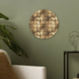 Geometrisch - Tegels - Goud Akoestische PET Vilt - Rond klein 838 -sfeer2
