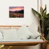 Bloemen - Bergen - Landschap - Nacht - Lucht - Roze tuinposter los doek klein -sfeer7
