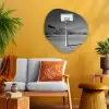 Basketbalpaal - Landschap - Zand - Wit Wandcirkel Organisch Plexiglas middel -sfeer4