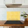 Frans - Citroen - Strepen - Wit - Geel keuken achterwand spatscherm klein 900 -sfeer2