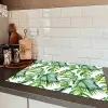 Monstera - Palmblad - Jungle - Tropisch Inductie beschermer vinyl 3mm klein -sfeer3
