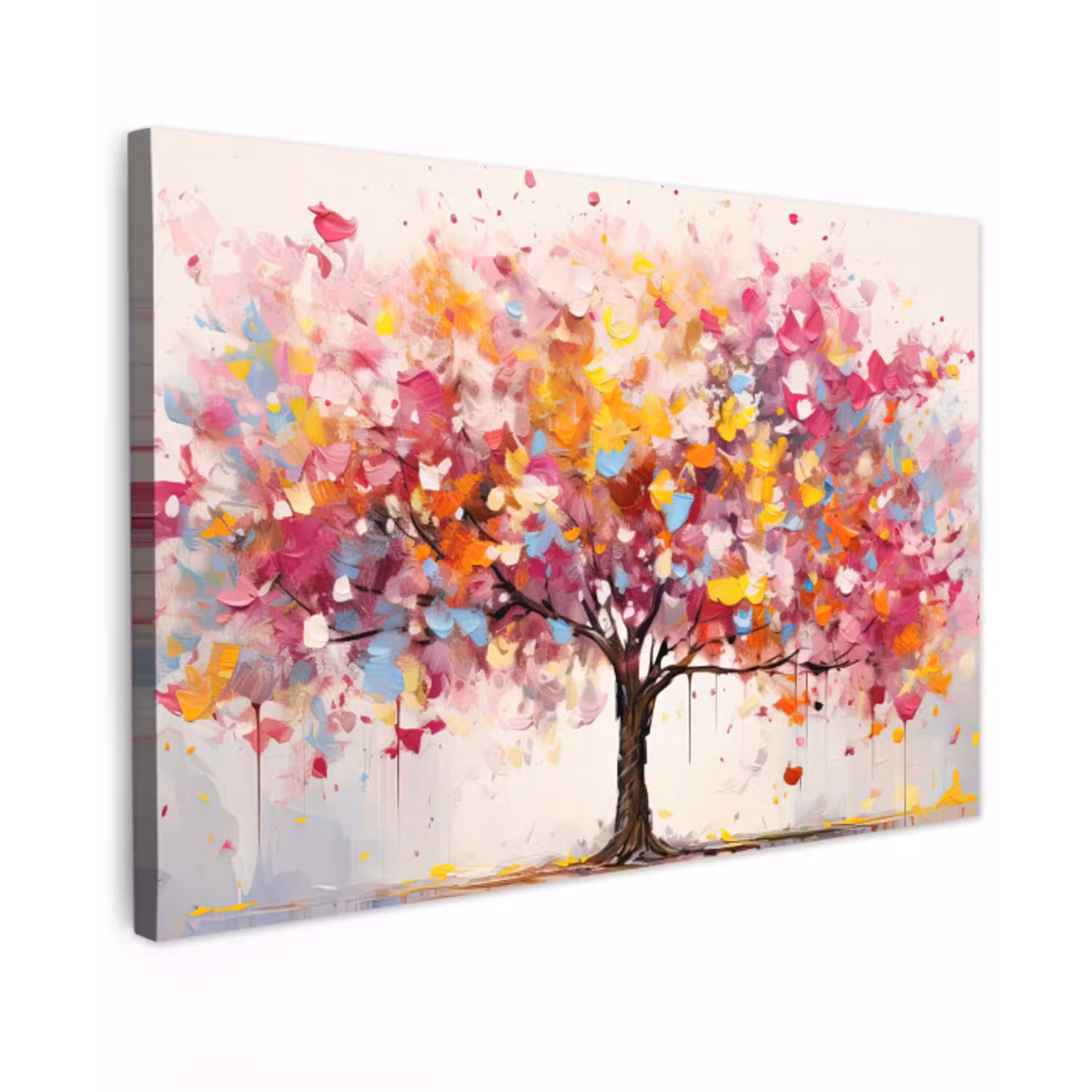 Aquarel - Boom - Kunst - Abstract canvas 2cm klein -z3d