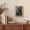 Portret - Paard - Zwart Light Box met kabel (Tafellamp) klein -sfeer2