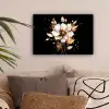 Bloem - Verf - Goud - Graffiti - Modern canvas 2cm klein -sfeer1