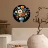 Vaas - Boeket - Bloemen - Kleur Wandcirkel plexiglas klein -sfeer1