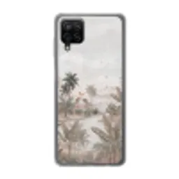 Kraanvogels - Palmbomen - Tropisch Telefoonhoesje Samsung Galaxy A12 klein -3d